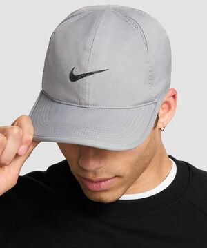 Nike Dri FIT Size L/XL Club Unstructured Featherlight Cap Grey Black FB5682 073